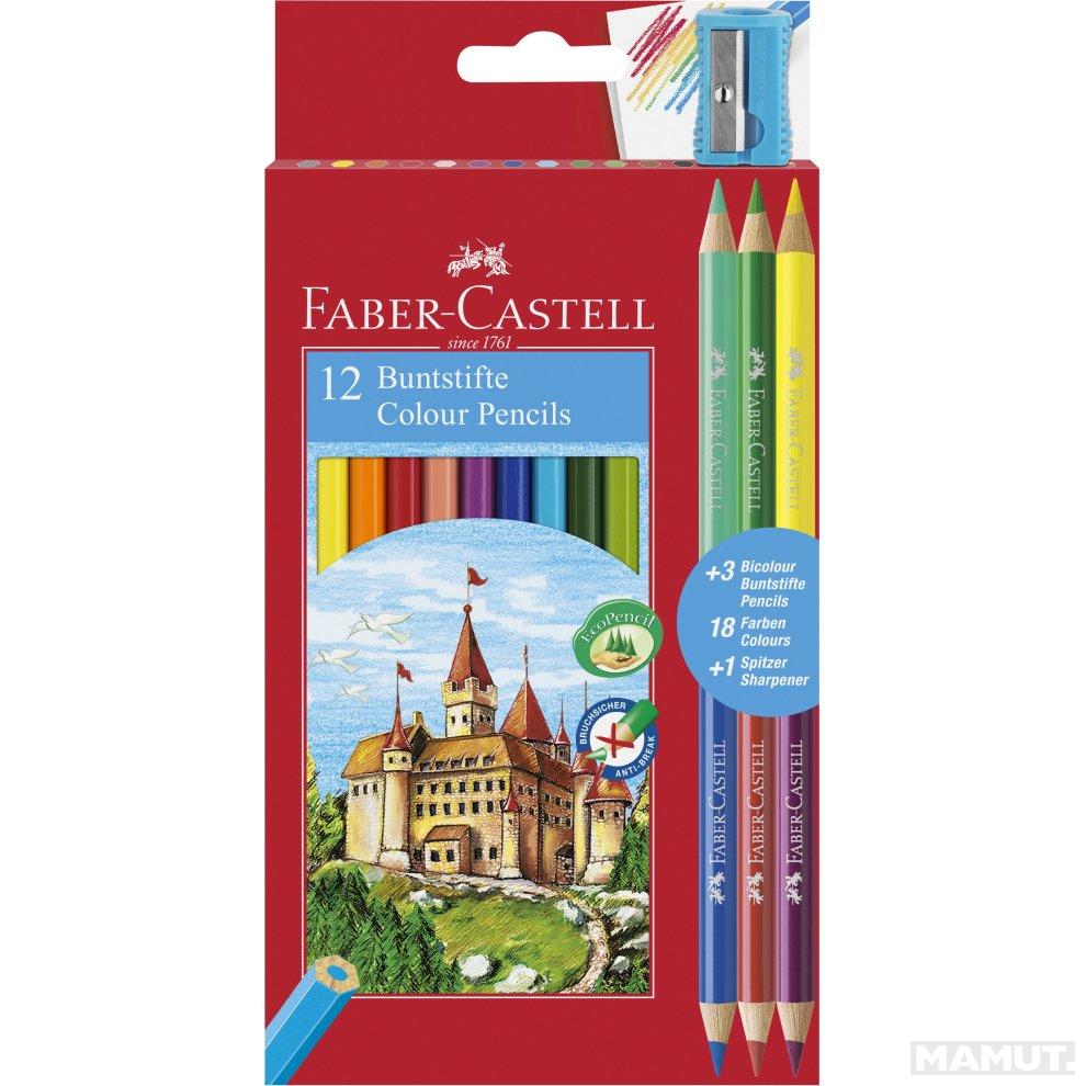 FABER CASTELL drvene bojice  1/12 VITEZ + REZAČ 