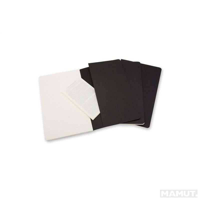 Notes A5 MOLESKINE Set od 3, crni 