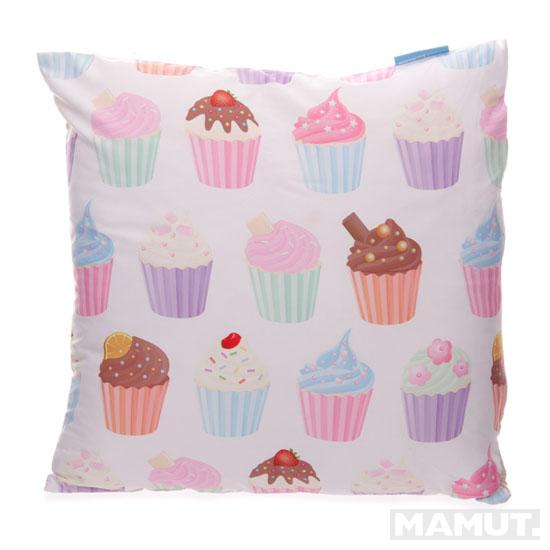 CUTE COLOURFUL CUPCAKE PRINT CUSHION COVER 