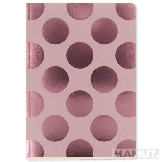 Sveska SHIMMER LARGE POLKA BLUSH A5 NOTEBOOK 