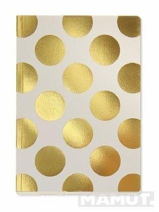 Sveska SHIMMER LARGE GOLD POLKA CREAM 