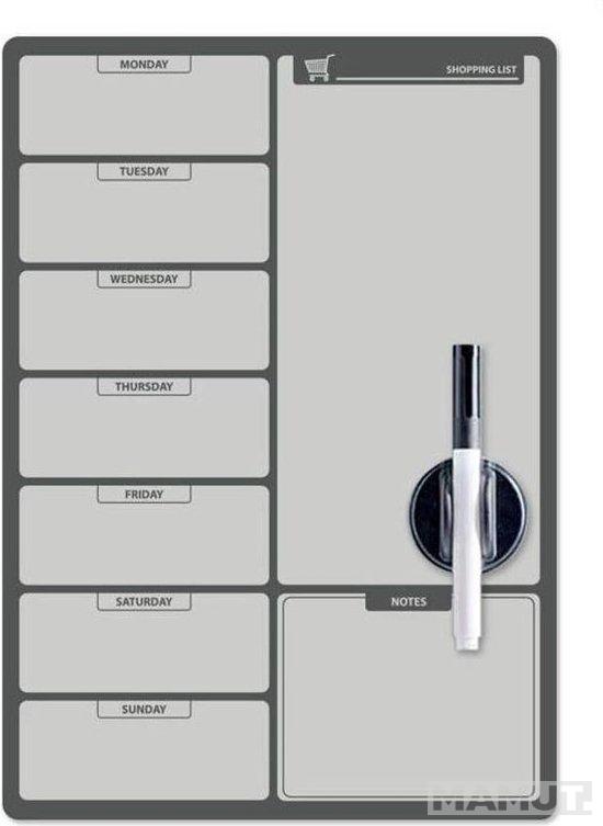 Držač za Table FRIDGE BOARD SHOPPING LIST BW MAGNETIC 