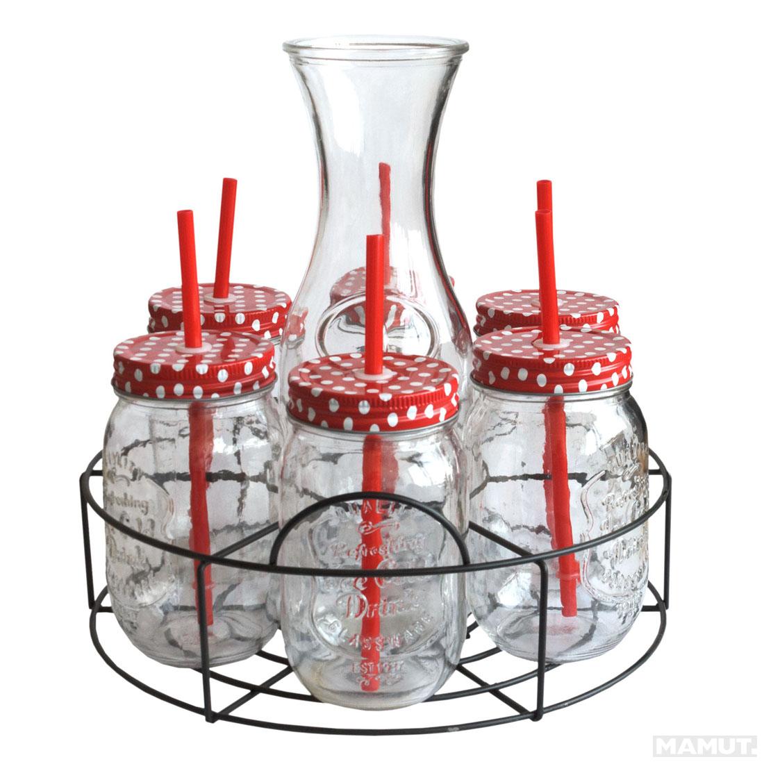 Set Staklenog PriboraCARAFE 1LTR6BOTTLE 