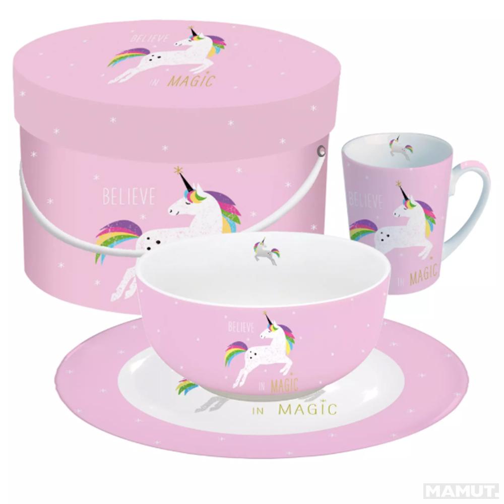 Set za doručak u poklon kutiji PINK UNICORN 