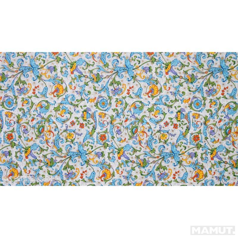 Ukrasni Papir FRUITS AND FLOWERS BLUE YELLOW FLORENTINE 