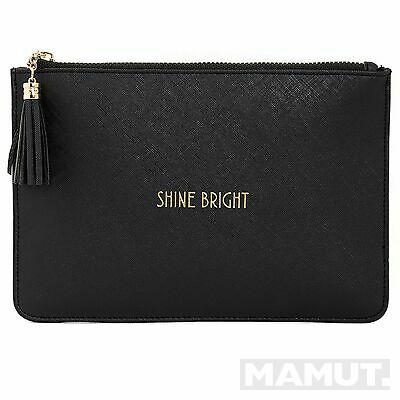 Neseser SHINE BRIGHT BLACK CLUTCH 