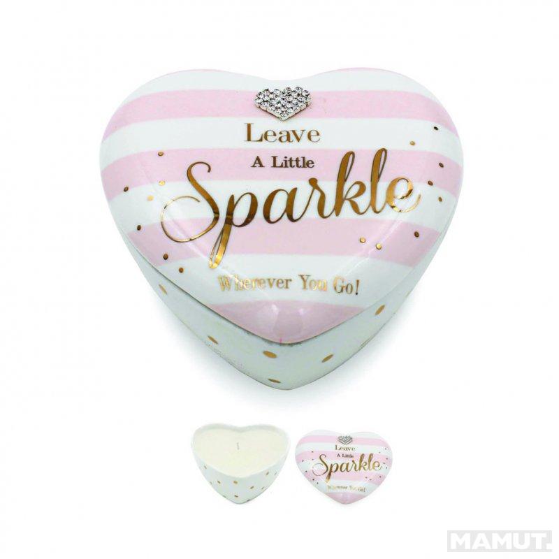 Sveća u ukrasnoj kutiji MAD DOTS Sparkle Hart 