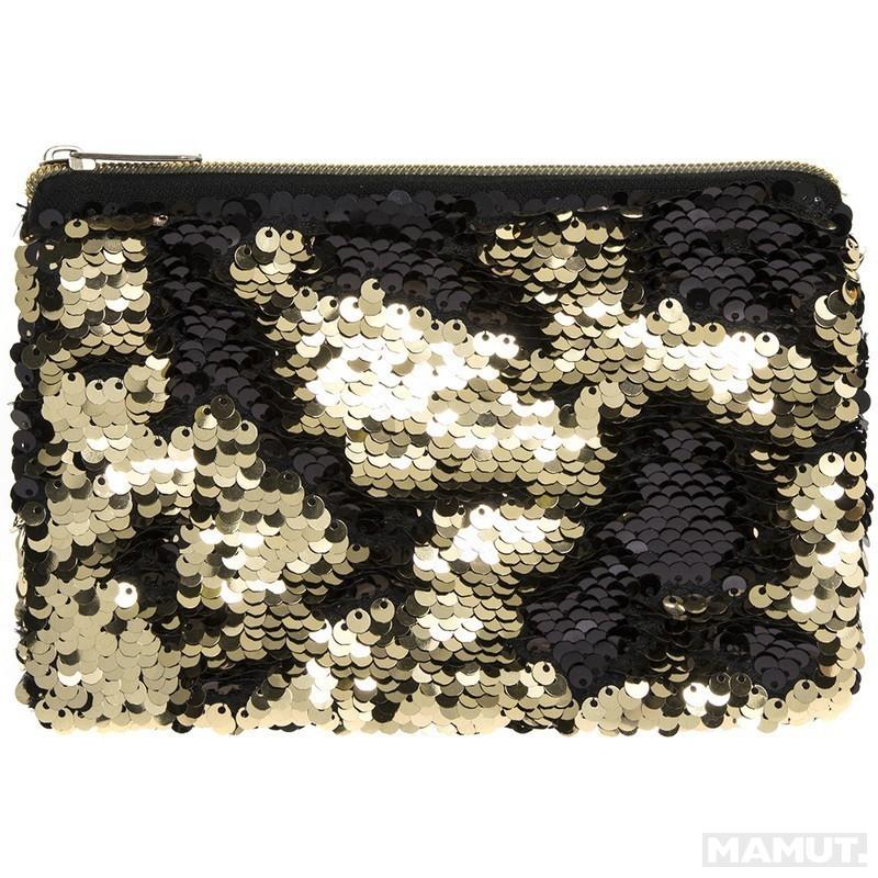 Neseser SEQUIN PURSE BLACK & GOLD 