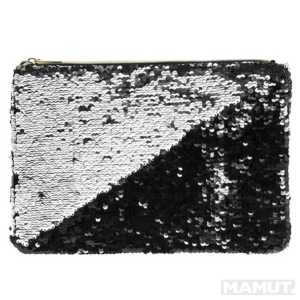 Neseser SEQUIN CLUTCH SILVER & BLACK 