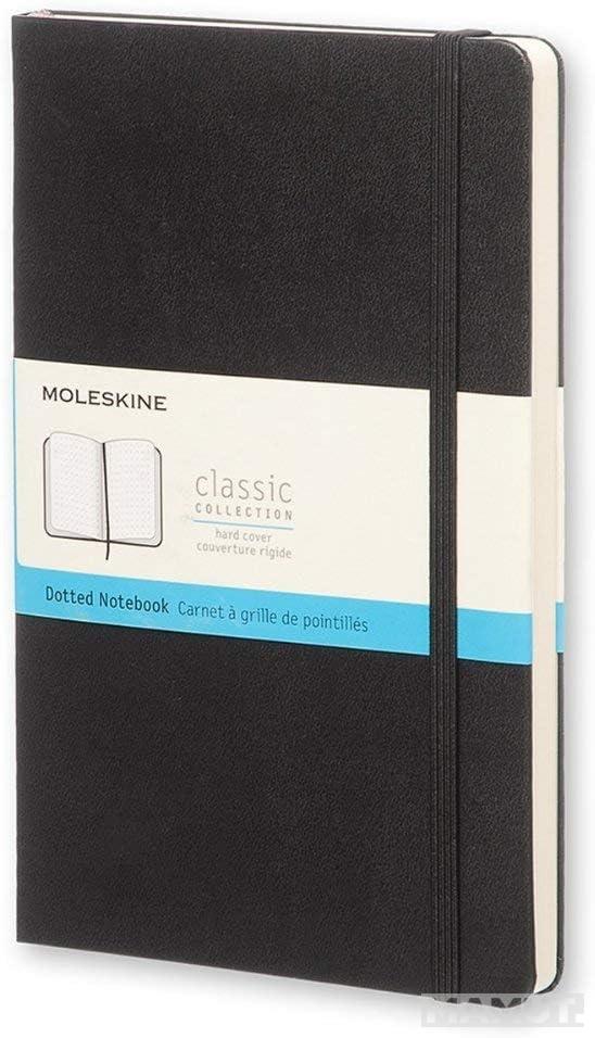 Notes A5 MOLESKINE 13x21 cm Crni (tvrde korice, na tačkice) 