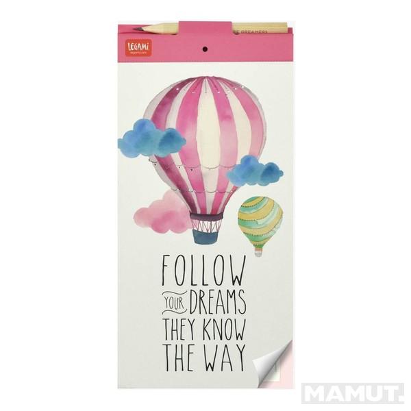 Sveska DON'T FORGET MAGNETIC NOTEPAD AIR BALLOON 