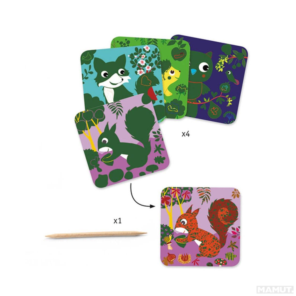 Kreativni Set CARTES A GRATTER COUNTRY CREATURES 