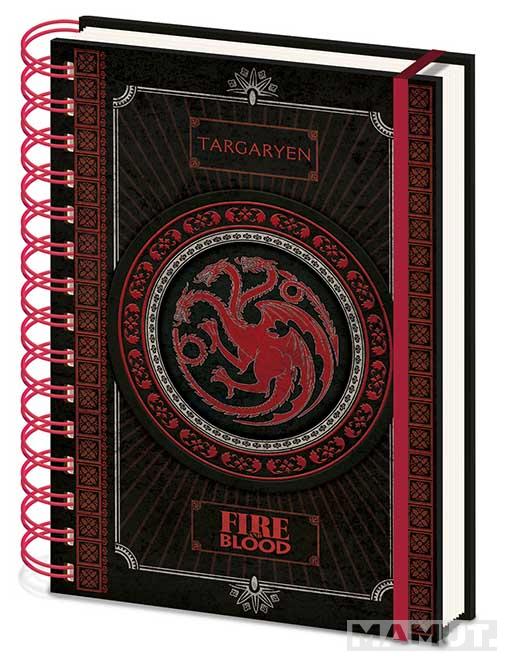 Notes sa spiralom A5 GAME OF THRONES Targaryen 