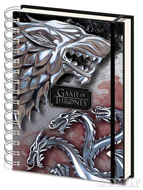 Notes sa spiralom A5 GAME OF THRONES Stark & Targaryen 