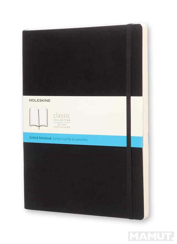 Notes CLASSIC MOLESKINE XL Soft cover, crni- tačkice