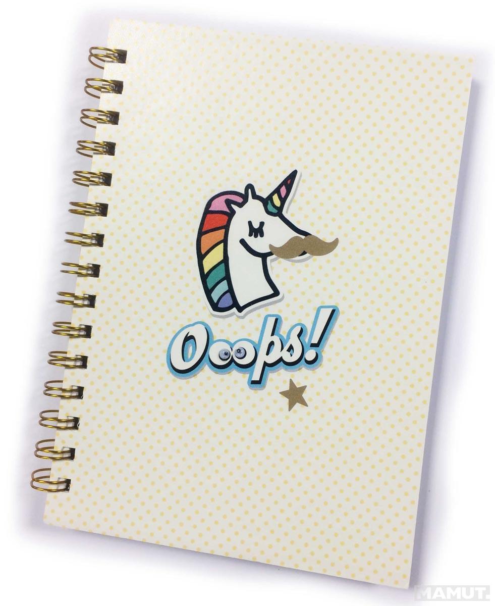 Notes sa spiralom A5 UNICORN OOOPS! 