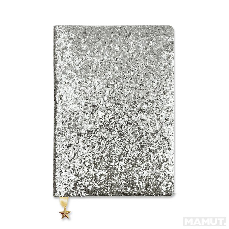 Sveska ALL THAT GLITTERS A5 NOTEBOOK SILVER SEQUIN 