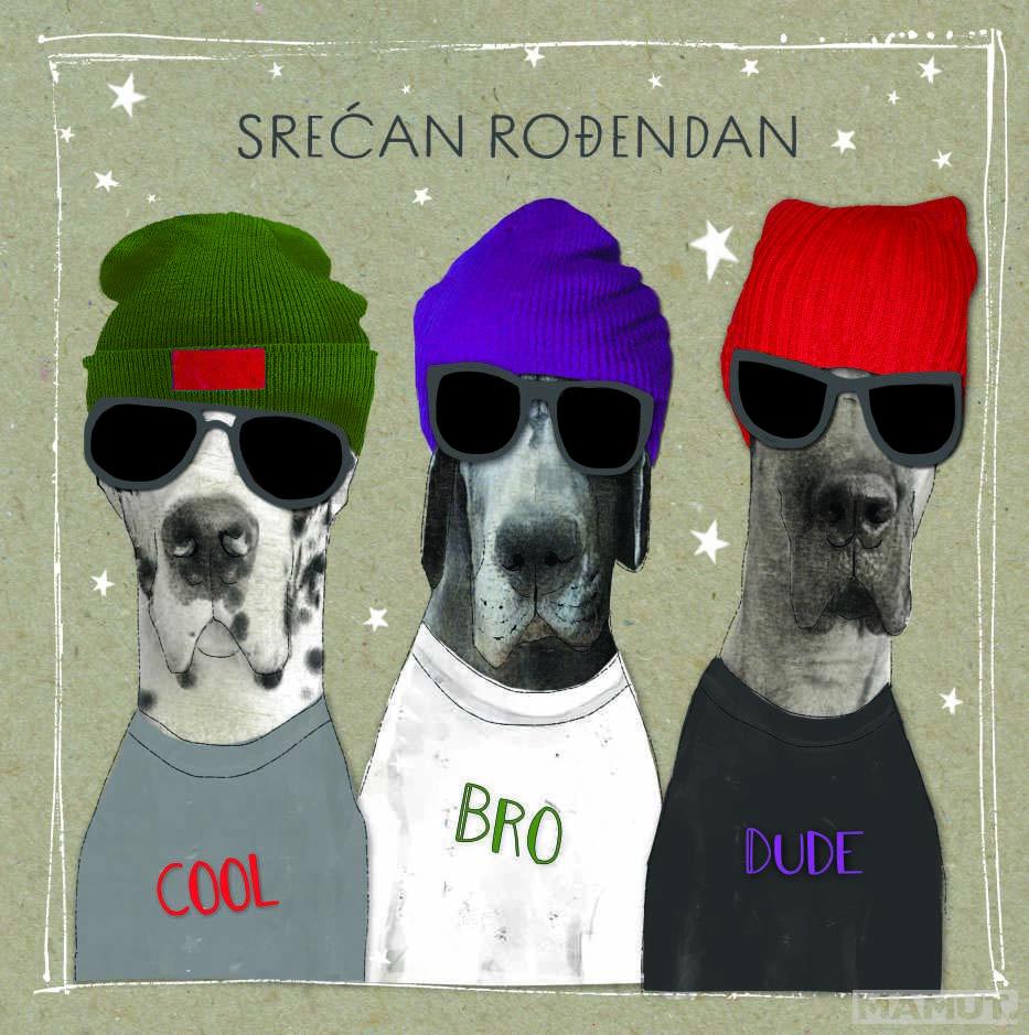 Rođendanska Čestitka FANCY PANTS THREE GANG DOGS 