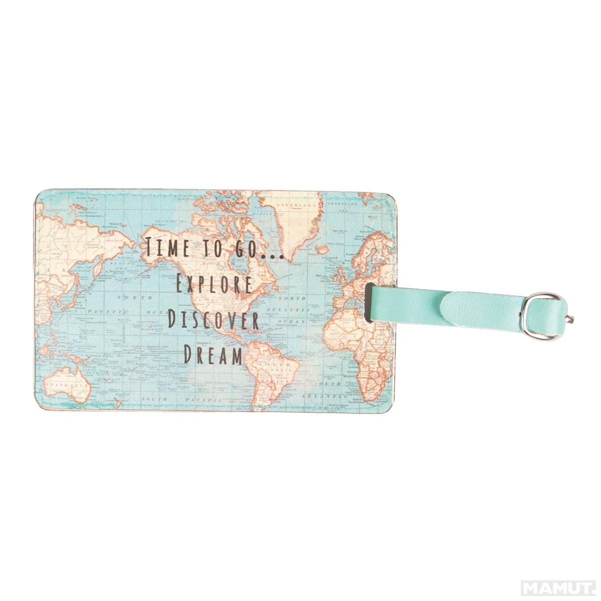 Tag za putnu torbu VINTAGE MAP Time to Go 