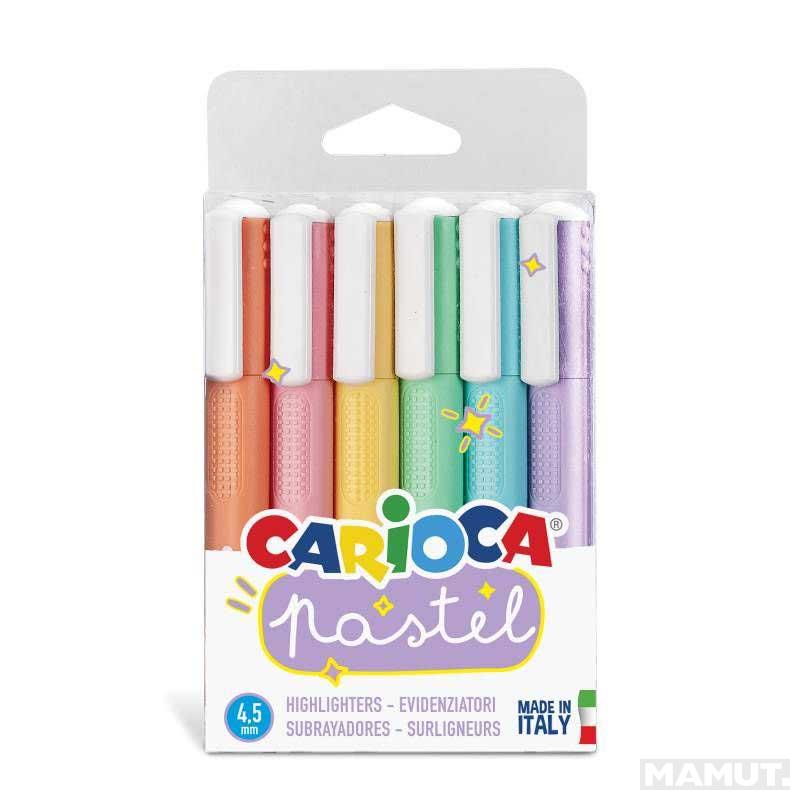 Flomasteri textliner CARIOCA pastel 1/6 