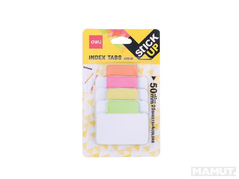 STIKERI ZA INDEKSIRANJE 50×41mm 4×100lista 4 Neon boje 