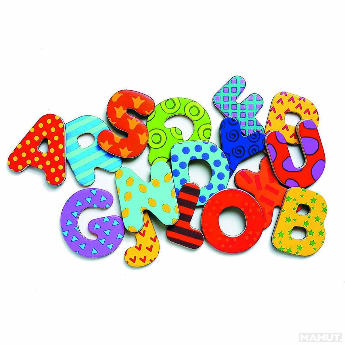 Puzzle WOODEN MAGNETIC 38 BIG LETTERS 38 FANCY LETTERS 