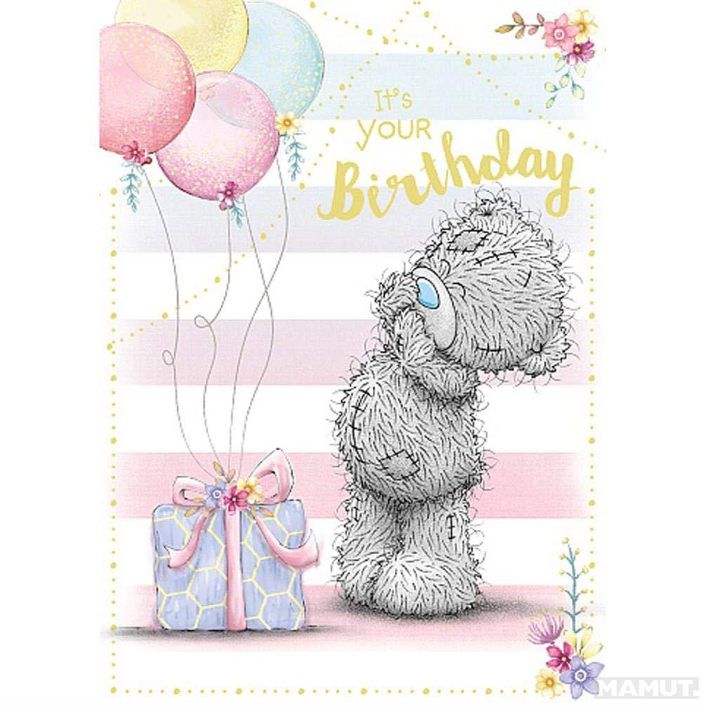 Rođendanska Čestitka OPEN BDAY BEAR AND BALLOONS 
