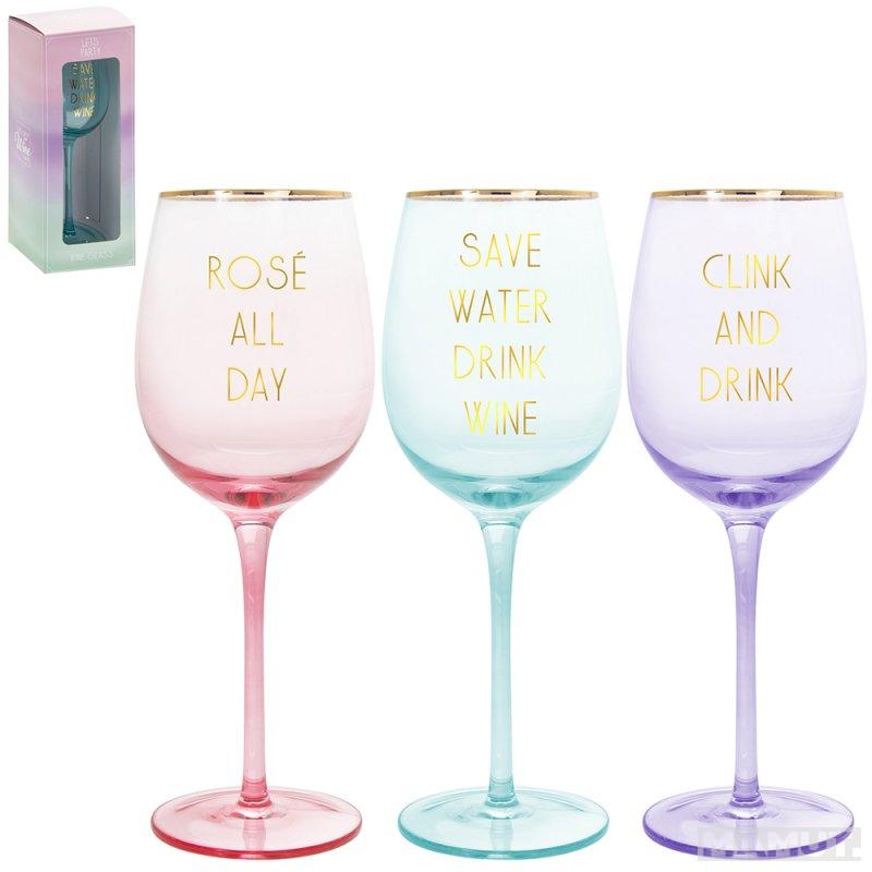 LETS PARTY Čaše za vino 3 vrste 