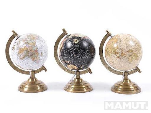 Globus sa mesinganim postoljem WORLD MAP 14x13x21 cm 