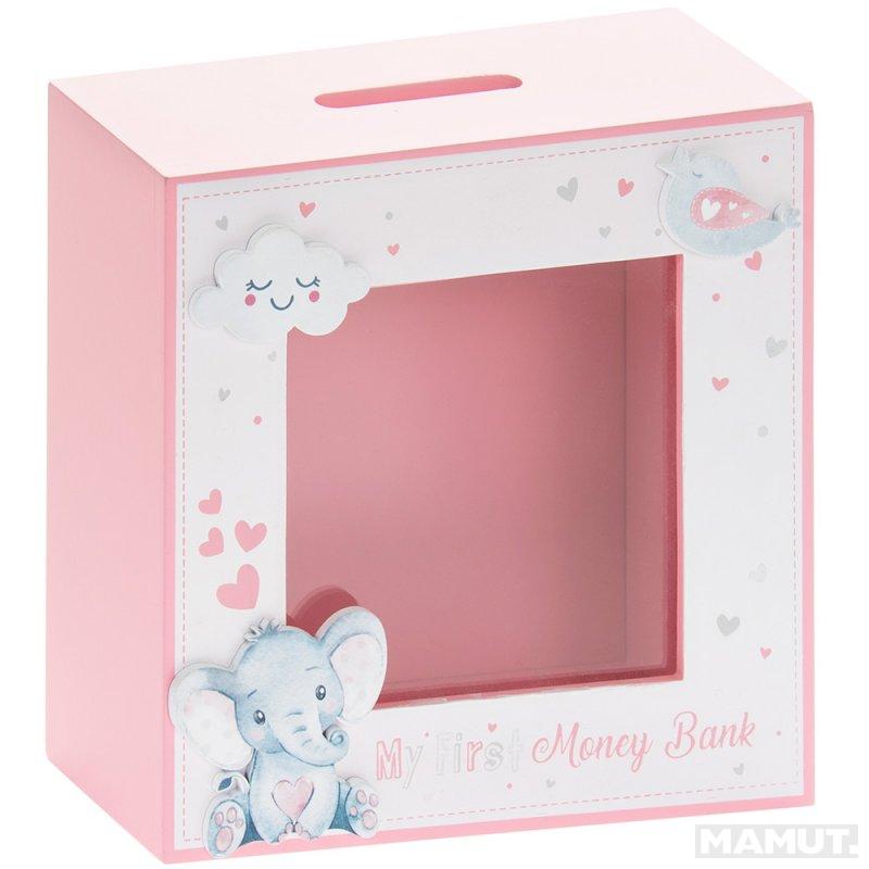 Drvena kasica BIRD & ELLIE PINK 