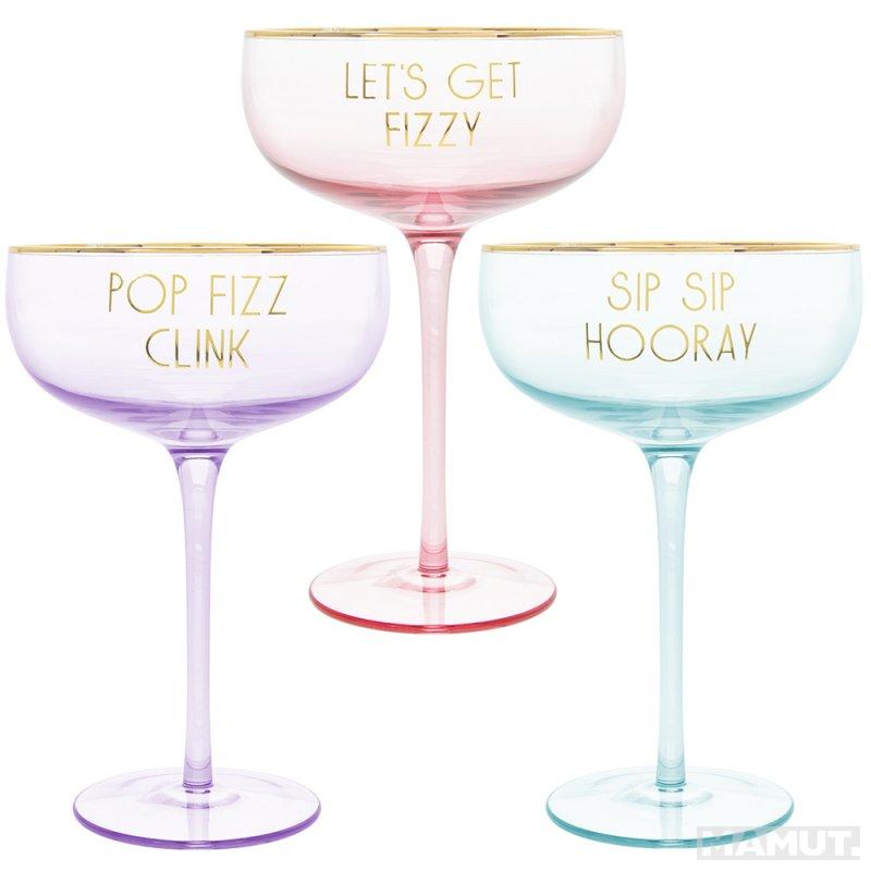 LETS PARTY COUPE Čaša za šampanjac 3 vrste 