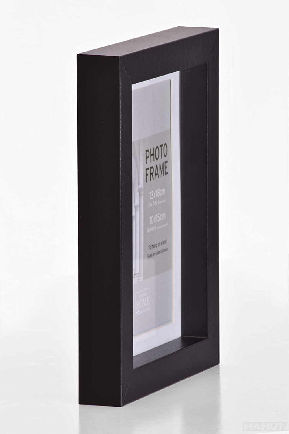 BLOCK FRAME MDF BLACK 13X18CM WITH MOUNT FOR 10X15CM PHOTO 