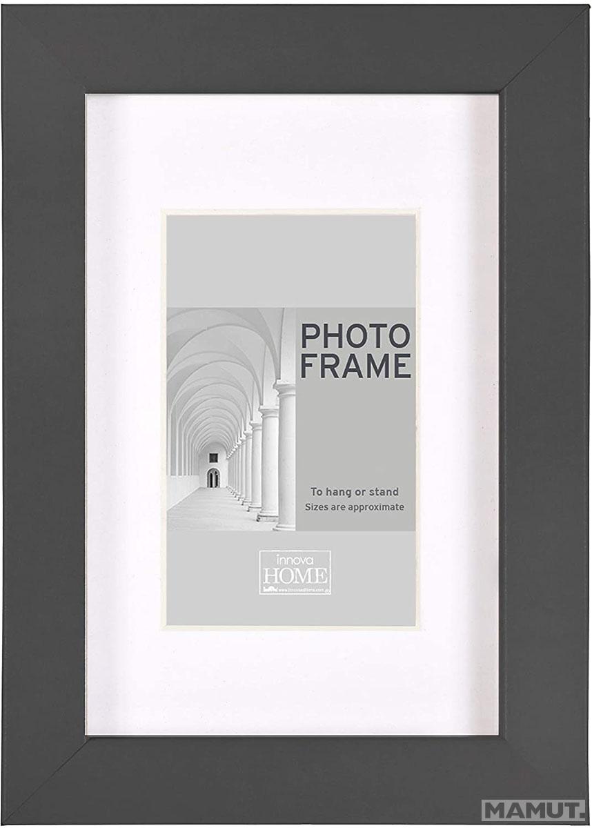 BLOCK FRAME MDF BLACK 13X18CM WITH MOUNT FOR 10X15CM PHOTO 