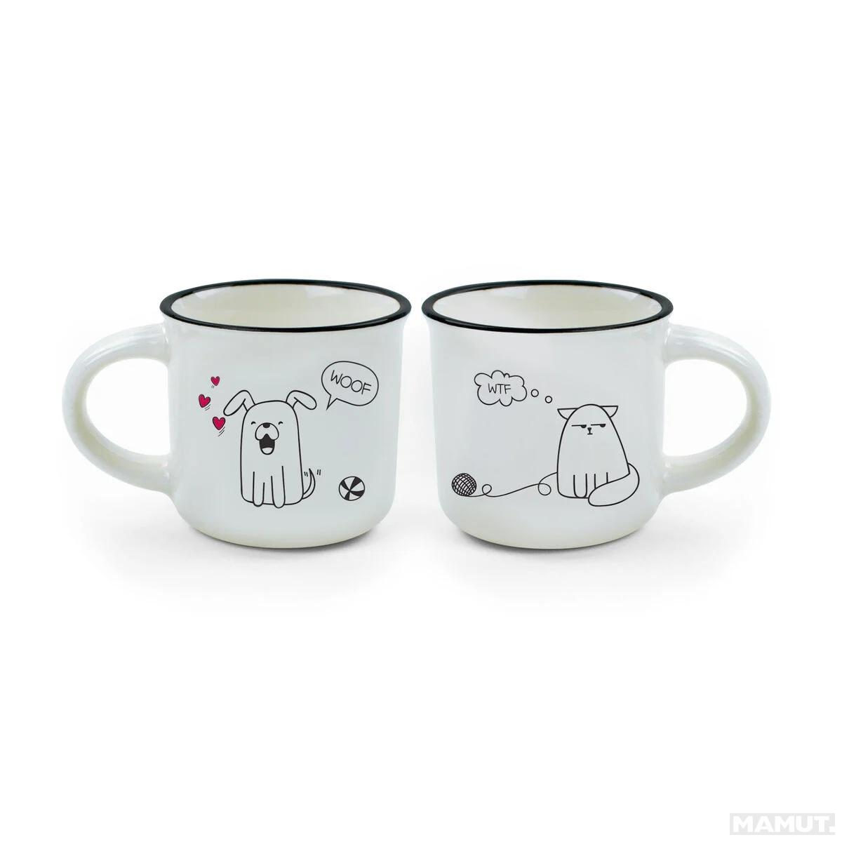 Set dve šolje za kafu 50ml DOG& CAT 