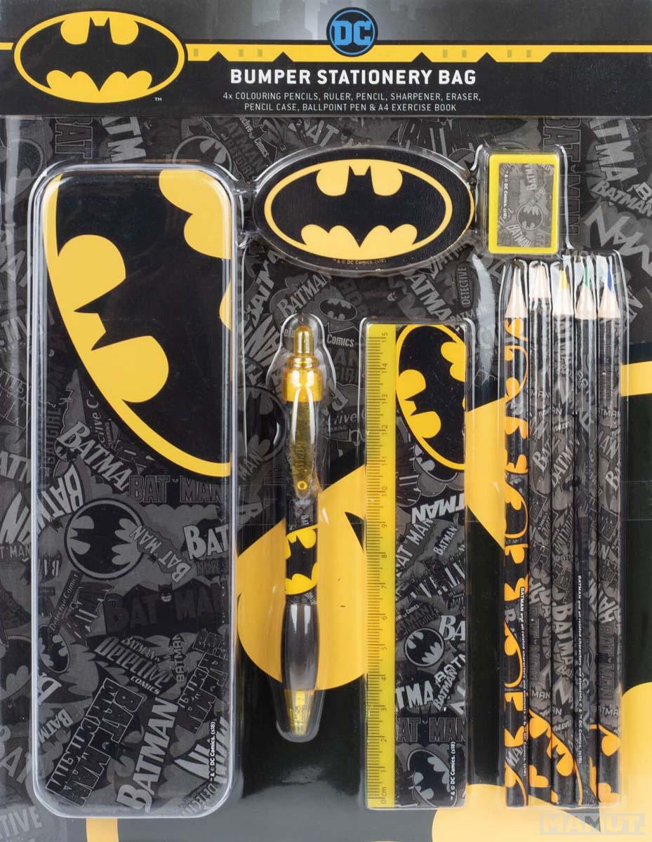 Školski set BATMAN BUMPER STATIONERY ZIP BAG CDU 8 