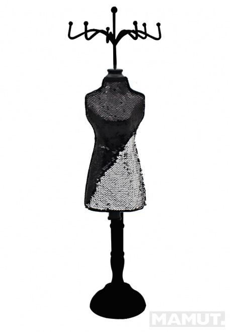 SEQUIN MANNEQUIN BLK & SILVER 