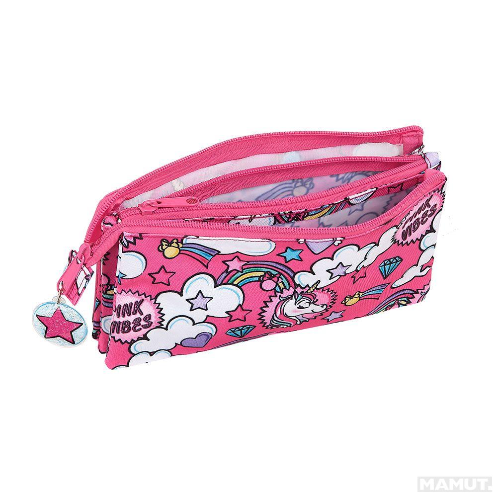 Školska Pernica PENCIL CASE TRIPLE MINNIE MOUSE UNICORNS 