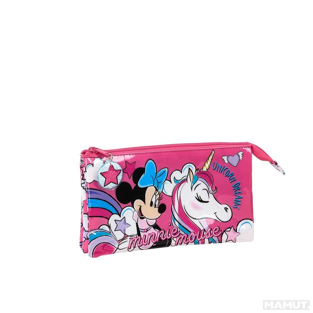 Školska Pernica PENCIL CASE TRIPLE MINNIE MOUSE UNICORNS 