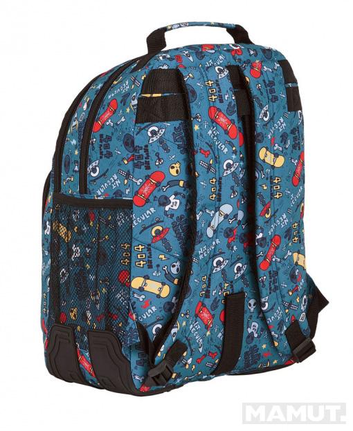 Školski Ranac DOUBLE BACKPACK REINFORCED ALIEN SKATE 
