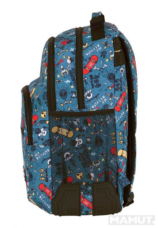 Školski Ranac DOUBLE BACKPACK REINFORCED ALIEN SKATE 