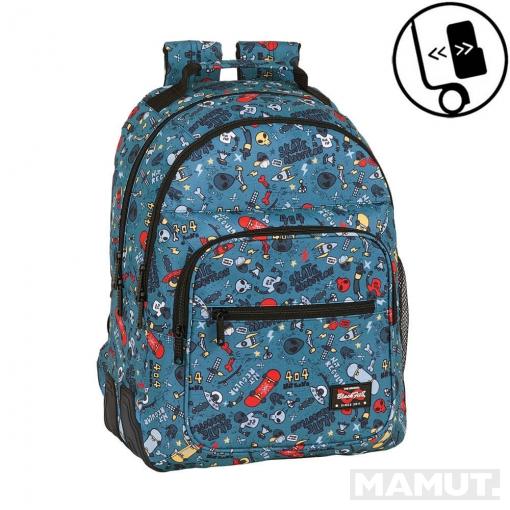 Školski Ranac DOUBLE BACKPACK REINFORCED ALIEN SKATE 