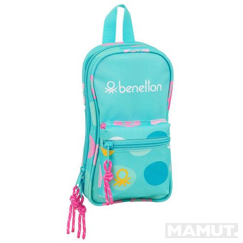 Školska Pernica PENCIL CASE BACKPACK WITH 4 EMPTY CASES BENETTON TURQUESA 