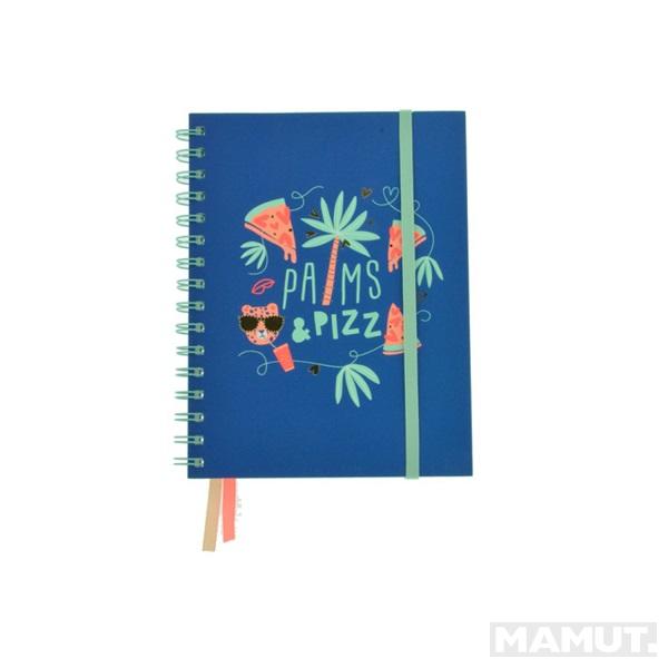 Plavi notes PALMS & PIZZA: PP COLLEGEBLOCK A5 LINED FSC 