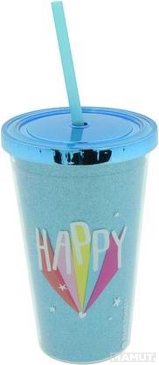 Čaša sa slamkom HAPPY 