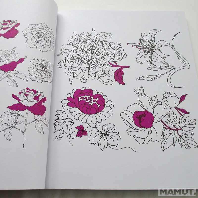 ART THERAPY Inspired Colouring Flowers 