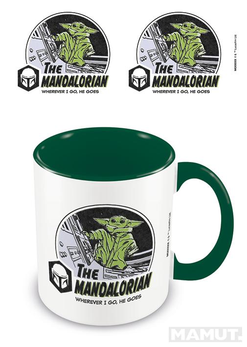 Šolja THE  MANDALORIAN 2 WHEREVER I GO HE GOES 
