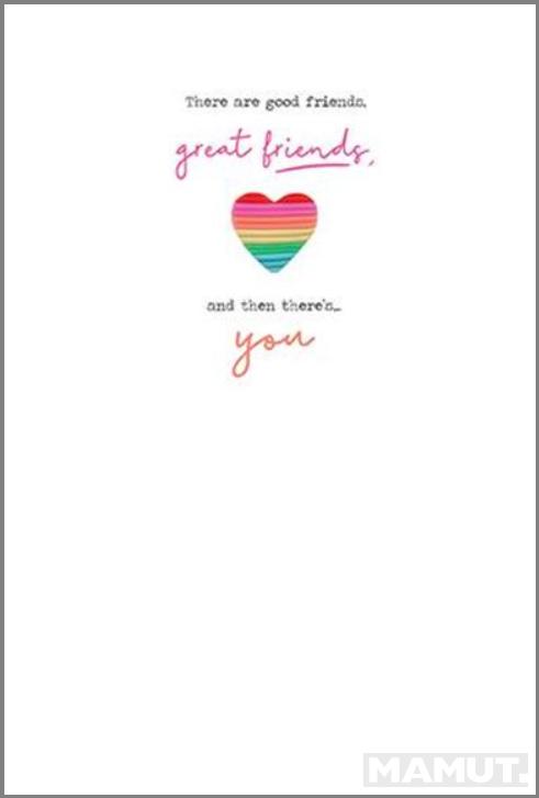 Čestitka GREAT FRIENDS Rainbow heart 