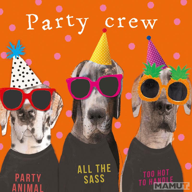 Čestitka PARTY CREW DOGS 
