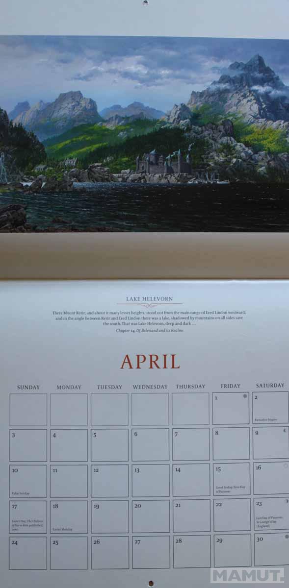 TOLKIEN CALENDAR 2022 