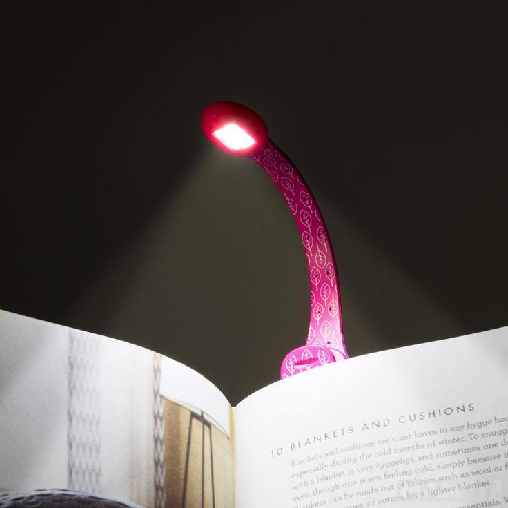 Lampica za knjige FLEXILIGHT XTRA Pink leaf 